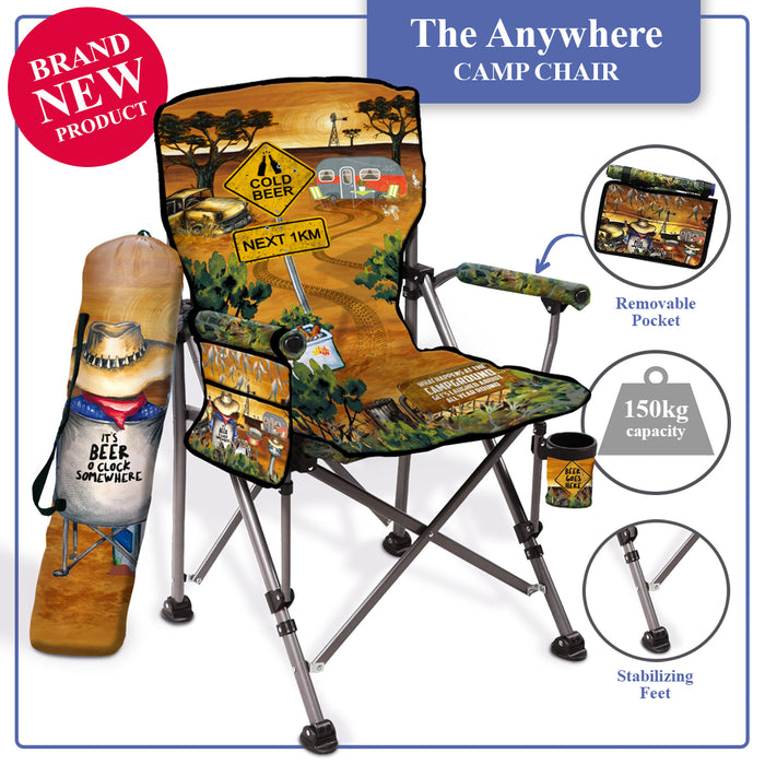 Anywhere Chair - Campfire Beers Foldable Camp Chair