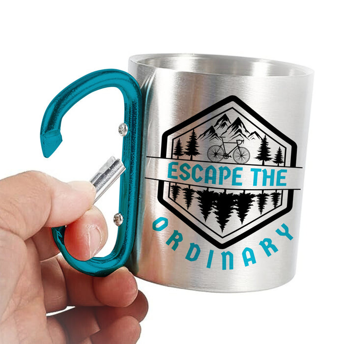 Carabiner Mug - Stainless Steel Camping Cup