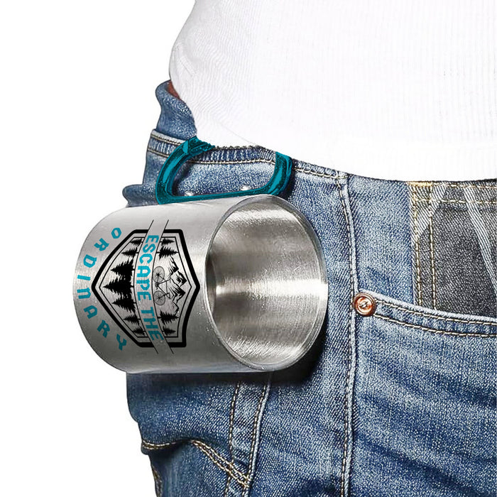 Carabiner Mug - Stainless Steel Camping Cup