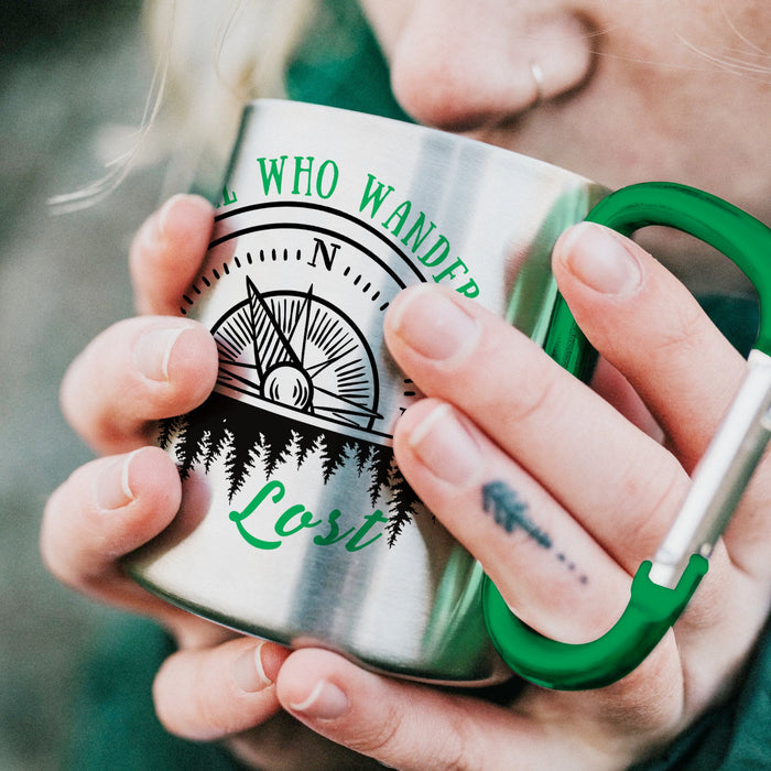 Carabiner Mug - Stainless Steel Camping Cup