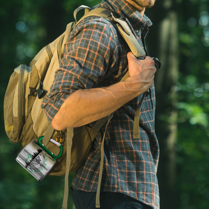 Carabiner Mug - Stainless Steel Camping Cup