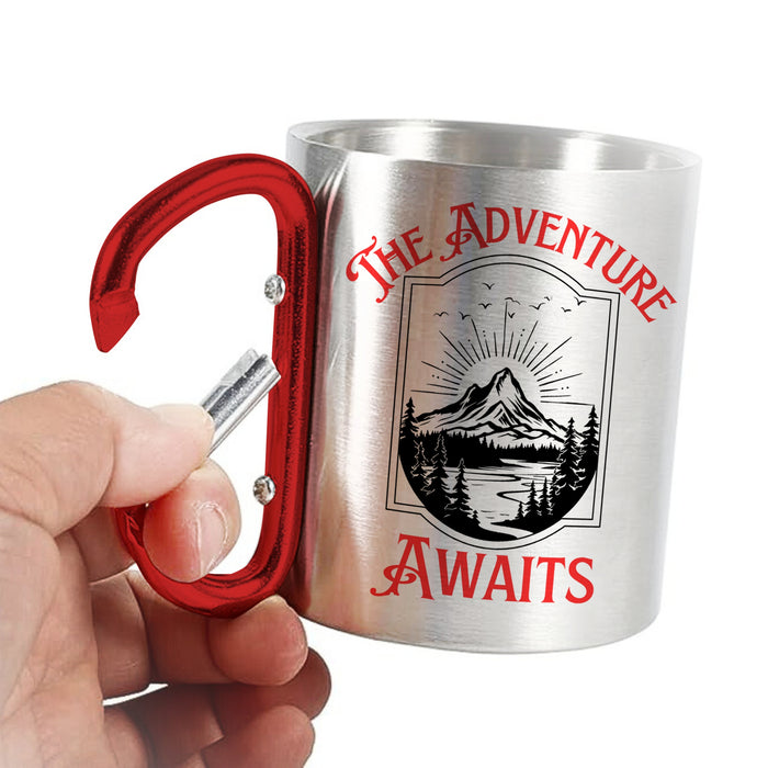 Carabiner Mug - Stainless Steel Camping Cup