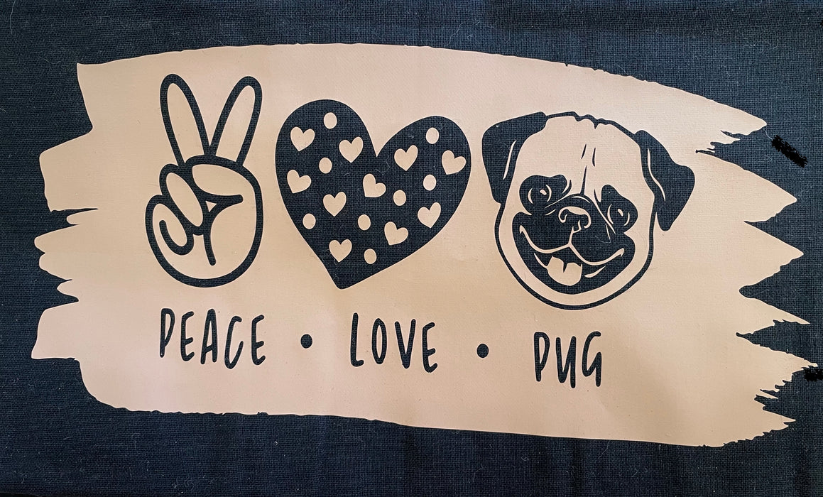 Pug Tote Bags - Cotton, Custom Crafted, Individual and Unique