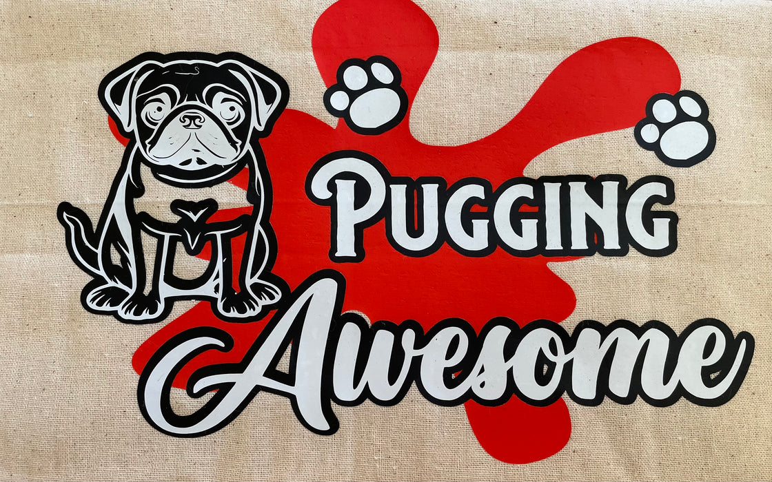 Pug Tote Bags - Cotton, Custom Crafted, Individual and Unique