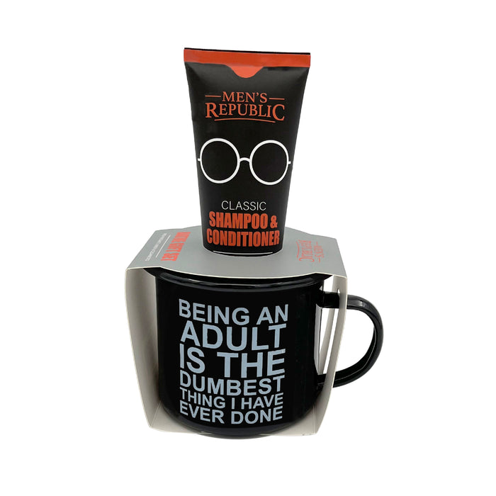 Men's Republic Mug Grooming Kit - Choice of Body Wash or Shampoo/Conditioner