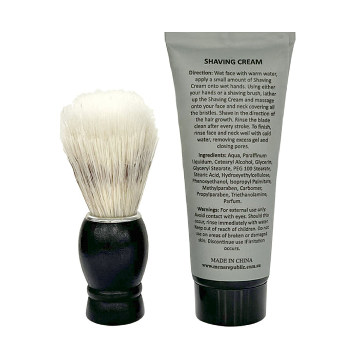 Men's Republic Mug with Shaving Cream & Beard Brush