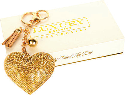 Heart Keyring Luxury Diamante Encrusted Love Heart