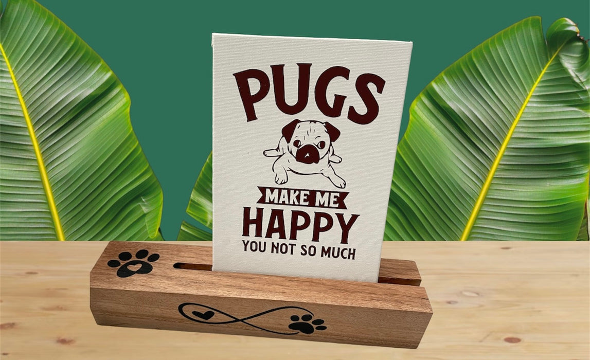 Canvas Signs - Pug Range 12.7cm x 17.8cm