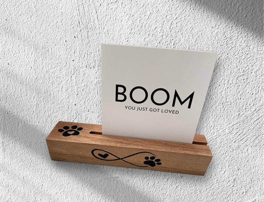 Timber Sign/Card/Photo Holder - Paw-fect