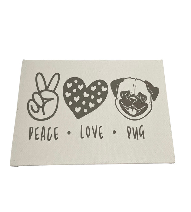 Canvas Signs - Pug Range 12.7cm x 17.8cm