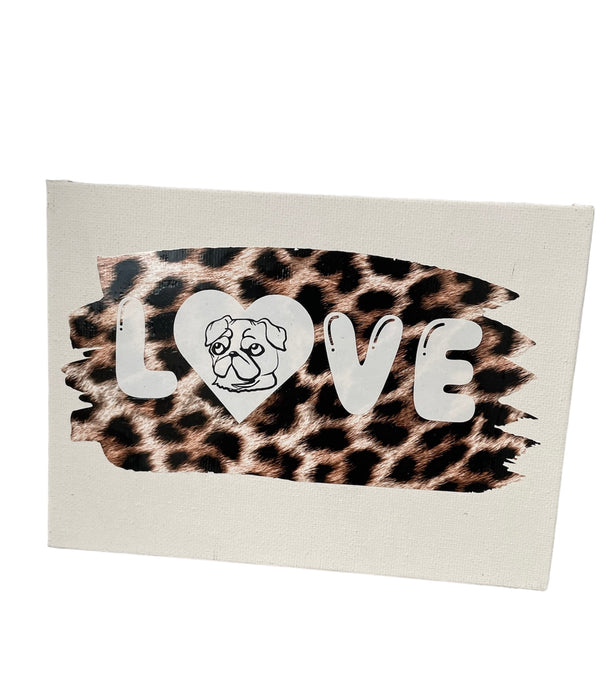 Canvas Signs - Pug Range 12.7cm x 17.8cm