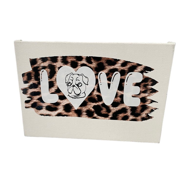 Canvas Signs - Pug Range 12.7cm x 17.8cm