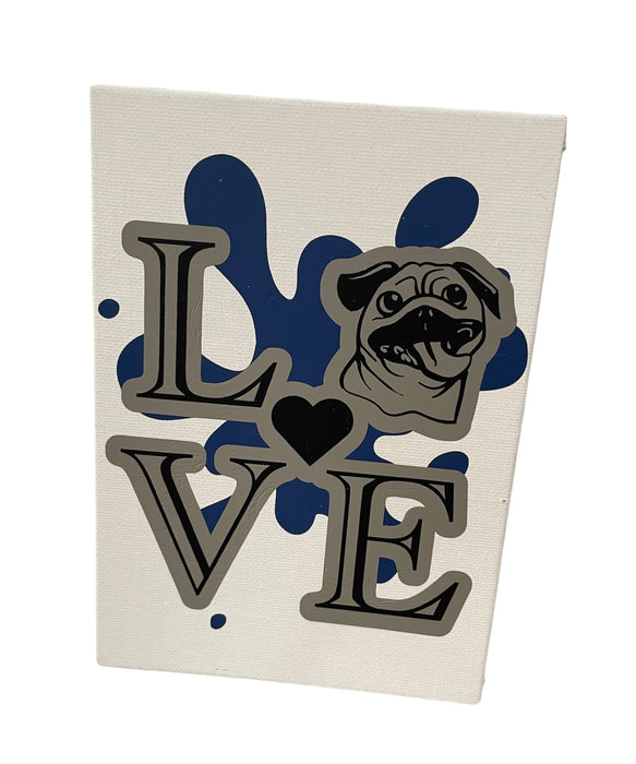 Canvas Signs - Pug Range 12.7cm x 17.8cm