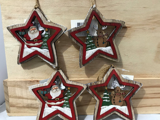 Hanging Wooden Star Christmas Urban Products 