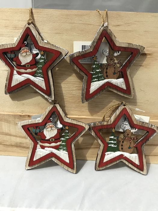 Hanging Wooden Star Christmas Urban Products 