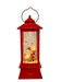 Red Christmas Lantern - LED with swirling glitter Christmas Cotton Candy 