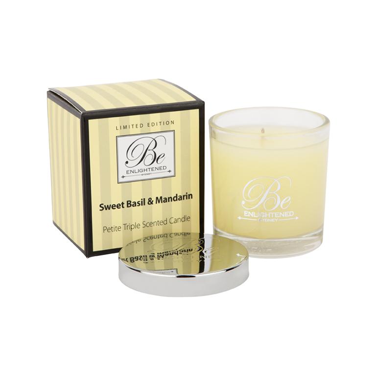 Sweet Basil Mandarin Petite Triple Scented Candle Zensational